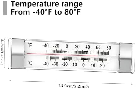2 Pack White Refrigerator Freezer Thermometer, Freezer Kitchen Thermometer - Image 3