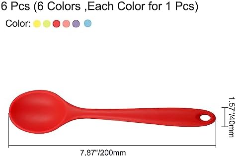 Jiozermi 6 Pcs Small Silicone Spoons - Image 2