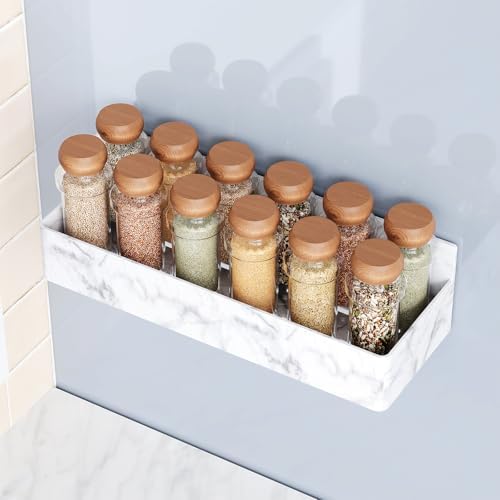 Mystozer Magnetic Spice Rack for Refrigerator Marble, 4 Pack - Image 2