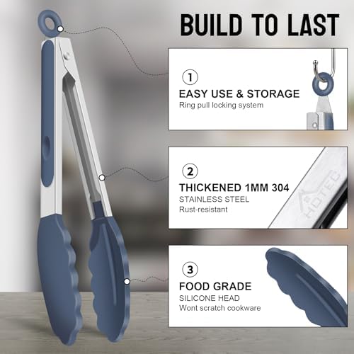 HOTEC Stainless Steel Kitchen Tongs - Image 5