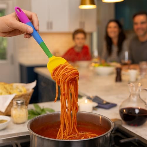 Cooking With Pride Non-Stick Spoon Spatula, Heat-Safe Silicone With Iron Core - Image 6