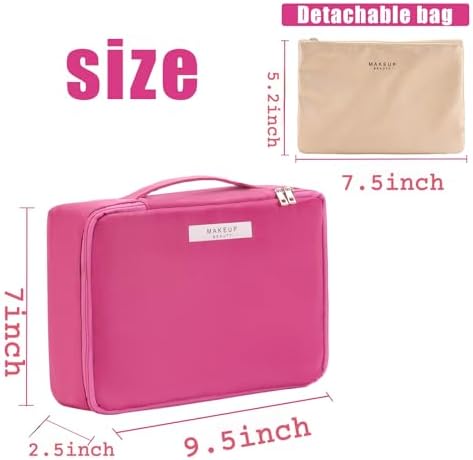 Queboom Travel Makeup Bag Cosmetic Bag Toiletry Bag - Image 2