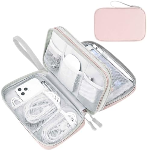 FYY Electronic Organizer, Travel Tech Pouch Bag, Light Pink by FYY