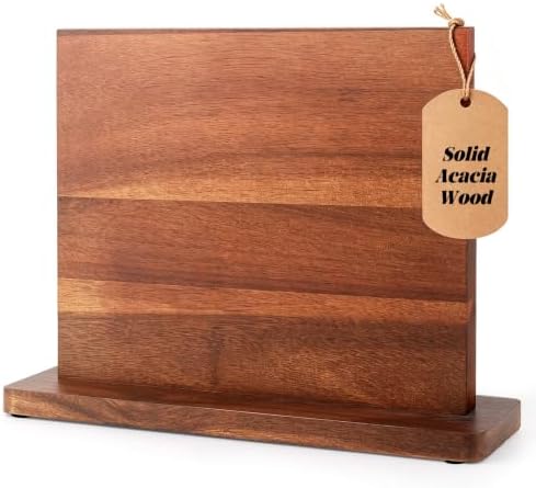 Magnetic Knife Block Wooden Knife Holder Rack by HEREOFhereisforyourneeds