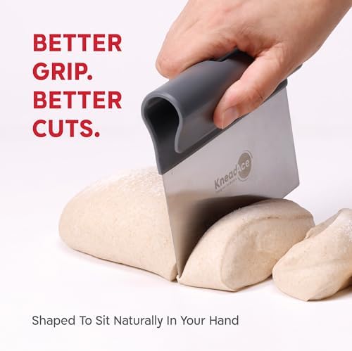 KneadAce Dough Scraper & Baker’s Brush.Stainless Steel Bench Scraper & Flour - Image 3