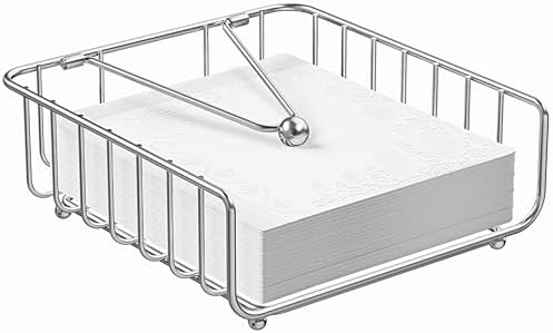 Napkin Holder for Table with Weighted Arm, Dinner Metal Flat Napkin Holders for by GMFINE