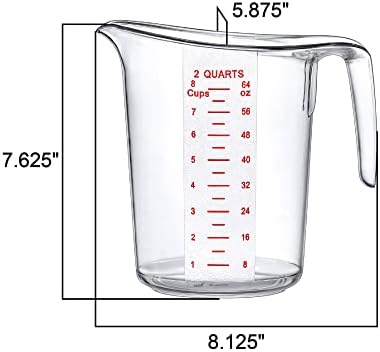 Amazing Abby - Melissa - 64-Ounce Plastic Measuring Pitcher, 8-Cup Food-Grade - Image 3