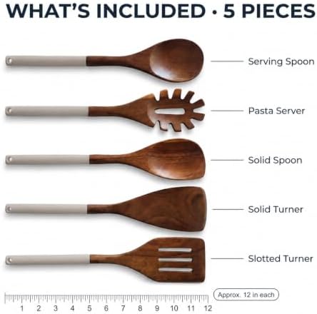DI ORO Wooden Kitchen Utensil Set - Image 3