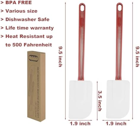 Heat Resistant Silicone Scraper Spoonula Commercial Rubber Spatula - Image 2