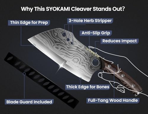 SYOKAMI Meat Cleaver Chef Knife - Image 2