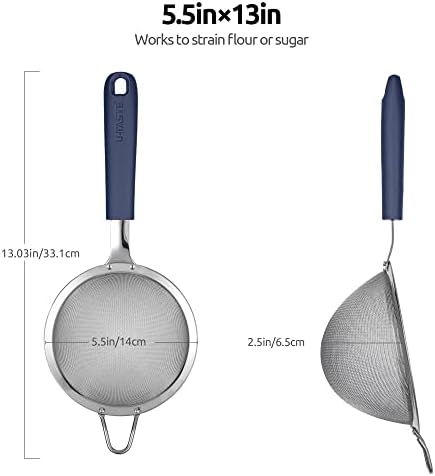 18/8 Stainless Steel Mesh Strainer: U-Taste 5.5 Inch Kitchen Fine Mesh Sieve - Image 2