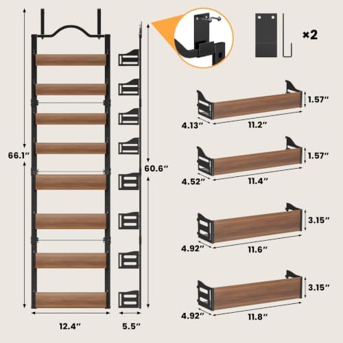 8-Tier Pantry Door Organizer, Over the Door Pantry Organizer - Image 2