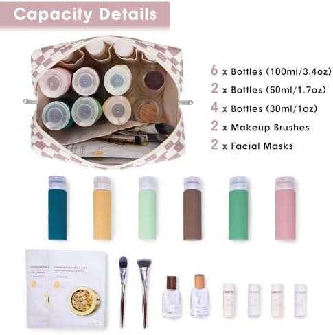 Narwey Makeup Bag Travel Toiletry Bag, Cosmetic Bag - Image 3