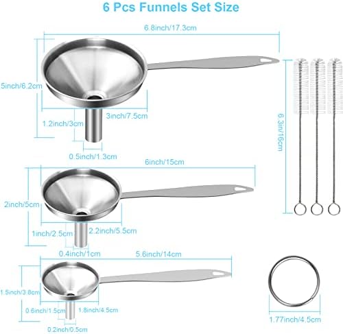 Large Small Funnel Set of 3, Food Grade Mini Funnels - Image 2