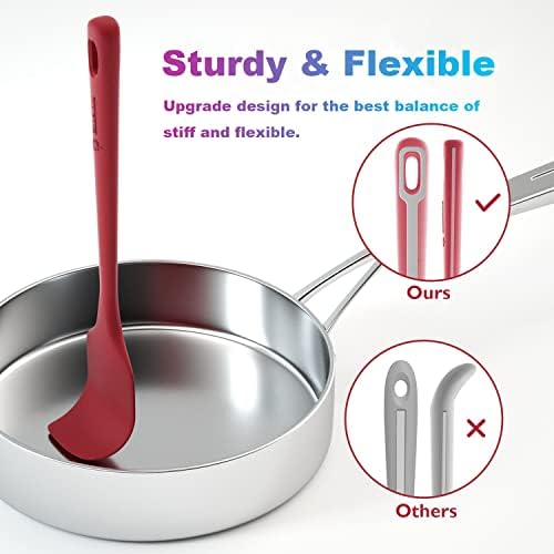 ChefAide 4 Pieces Silicone Spatulas Set, Heat Resistant Rubber Spatula - Image 3