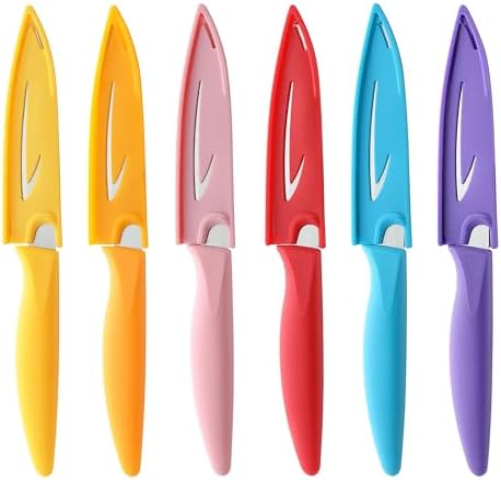 6PCS Paring Knives, Stainless Steel Paring Knife Set by Mituer