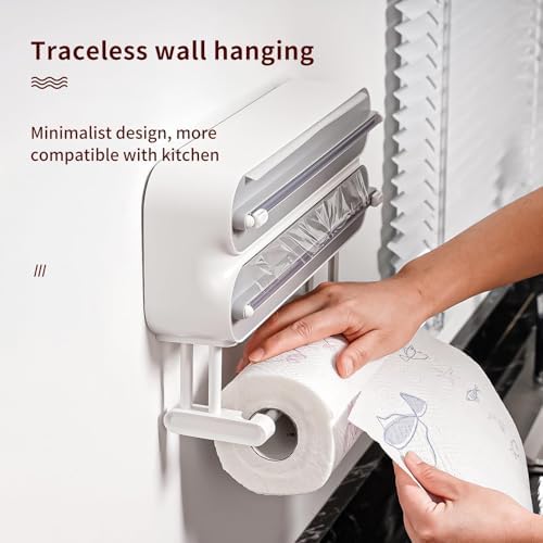 3 in 1 Aluminum Foil and Plastic Wrap Organize Dispenser - Image 3