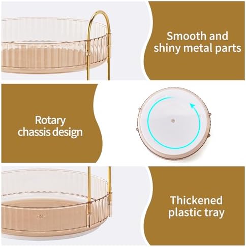 360° Rotating Makeup Organizer, Large Capacity Skincare & Cosmetics Storage - Image 6