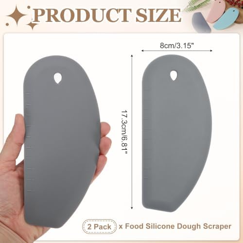 uxcell 2pcs Food Silicone Scraper, 2 in 1 - Image 2