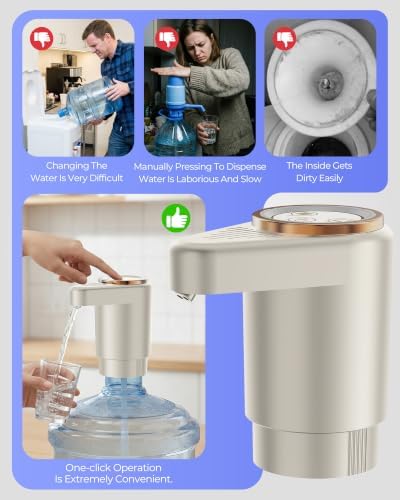 Water Jug Pump for 5 Gallon Bottle – Portable Electric USB-C Charging Dispenser - Image 3