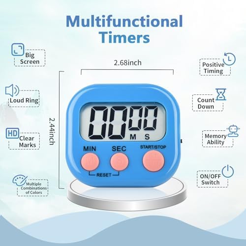 4 Pack Digital Kitchen Timer Magnetic Digital Timer - Image 2