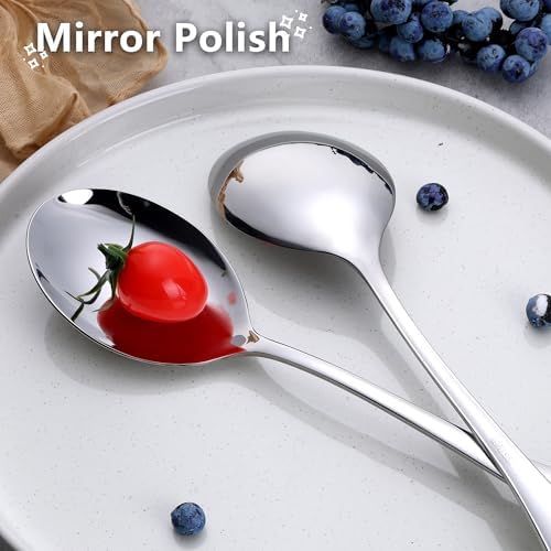 E-far Large Serving Spoons Set of 4, Stainless Steel Serving Utensils Set - Image 4