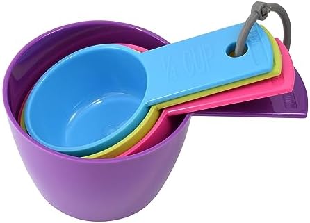 R&M Colorful 5-Piece Measuring Spoon Set – Nesting Plastic Tbsp, 1/2 Tbsp - Image 3