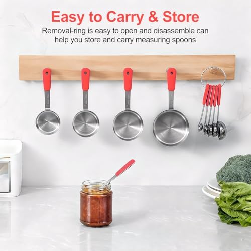 Bopei 10-Pcs Stainless Steel Measuring Cups & Spoons Set - Image 5