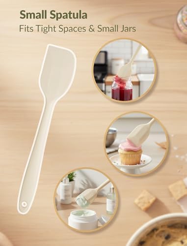 NiHome 4 Pcs Silicone Spatula Set, Heat Resistant Baking & Cooking Spatulas - Image 4