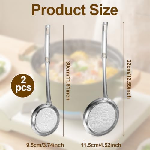 2Pcs Strainers Fine Mesh, Stainless Steel Mesh Strainer - Image 2