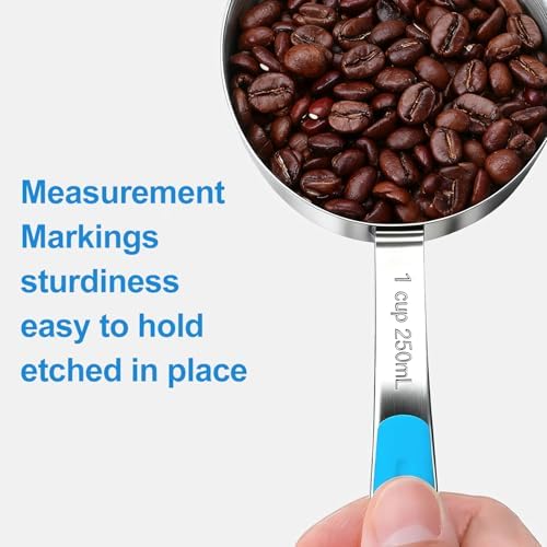 Bopei 10-Pcs Stainless Steel Measuring Cups & Spoons Set - Image 4