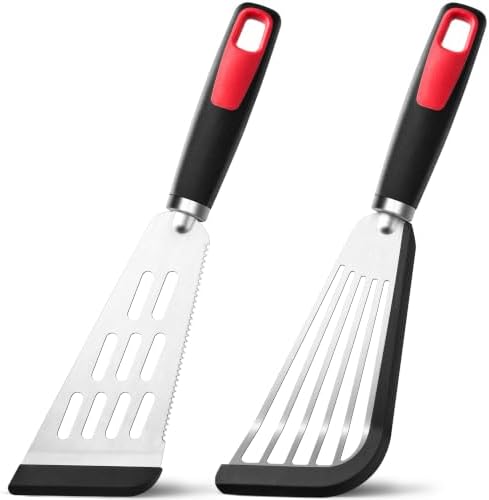 Fish Spatula Set of 2, 600ºF Heat Resistant Fish Spatula Silicone by HE-SANQI