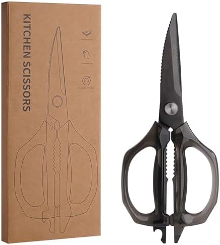 Jasni Transparent Handle Stainless Steel Sharp Powerful Kitchen Scissors by Jasni