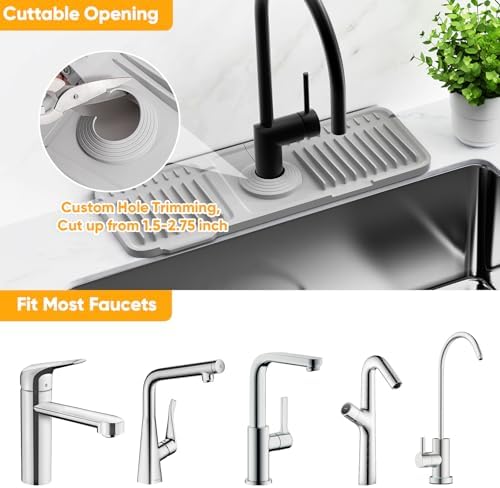 14.6 inch Faucet Mat for Kitchen Sink Splash Guard Kitchen Sink Area Water - Image 6