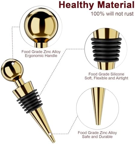 Wine Stoppers for Wine Bottles 6Pcs Vacuum Wine Bottle Stopper - Image 2