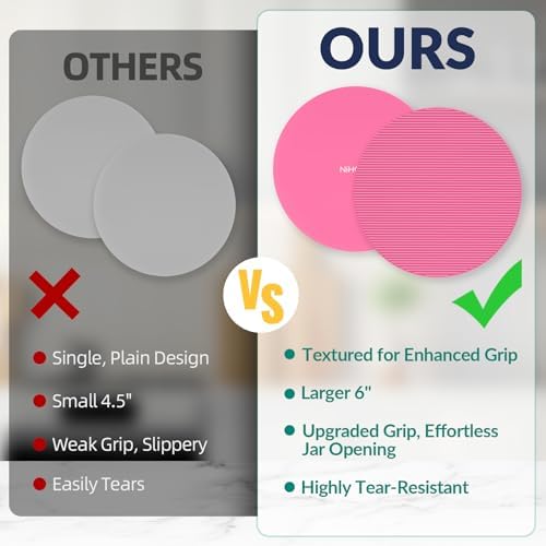 NiHome Silicone Jar Opener Gripper Pads, 6 in - Image 3