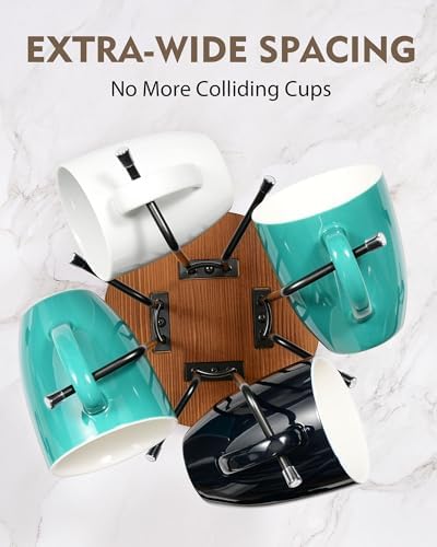 HULISEN 360° Rotating Mug Tree, Coffee Mug Holder - Image 5