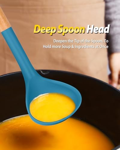BUNDLEPRO Silicone Soup Ladle and Pasta Spoon Set - Image 4