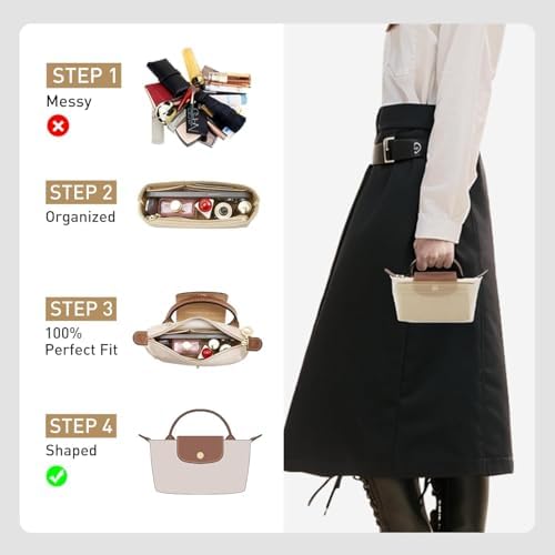 Felt Purse Organizer Insert for Longchamp Le Pliage XS Pouch - Image 5