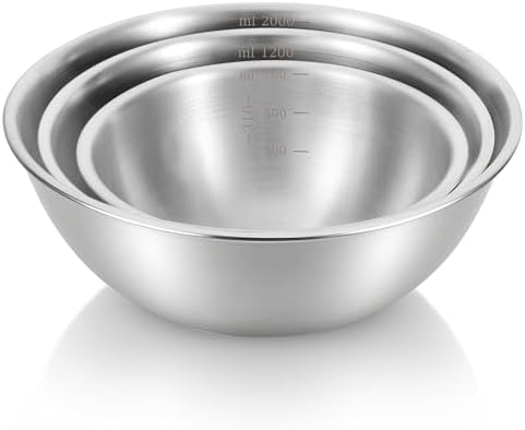 3 Packs Stainless Steel Mixing Bowls by Unknown