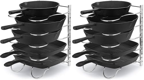 CAXXA Heavy Duty Pan Rack, Pot Lid Rack, Kitchen Cabinet Pantry Cookware by CAXXADIRECT