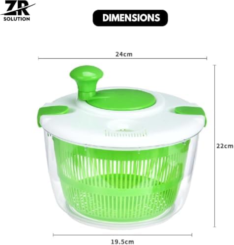 Salad Spinner, Lettuce Dryer & Vegetable Washer, Large Salad Spinner Bowl - Image 3