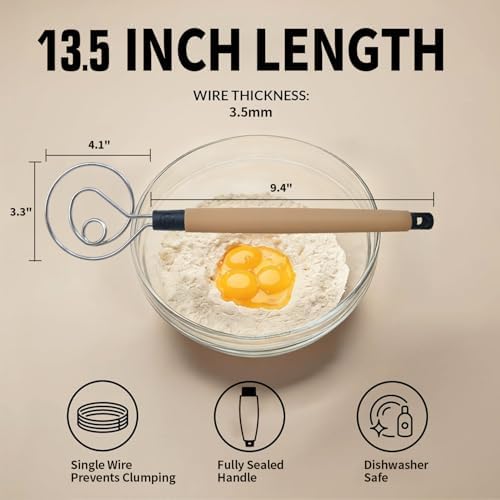 Danish Dough Whisk Heavy Duty 13.5" - Image 4
