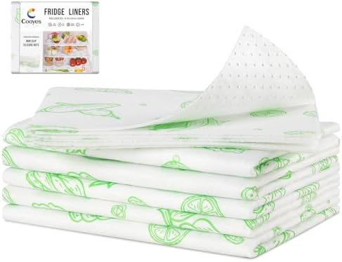 Cooyes Refrigerator Liners, Premium Absorbent Fridge Mats Non-Slip Washable by Cooyes