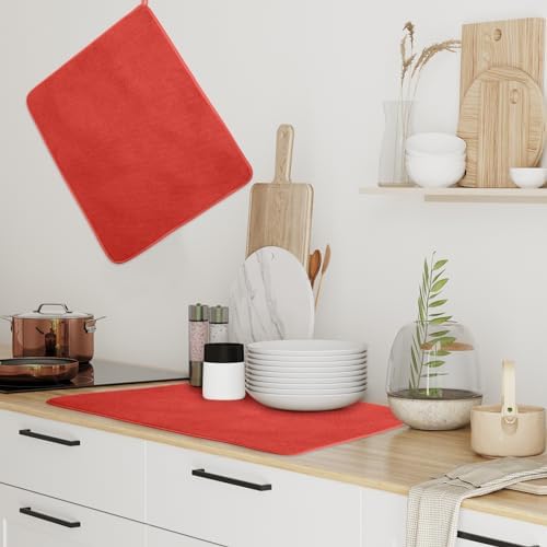 Hushee 2 Pcs Dish Drying Mats for Kitchen Counter, 30 x 24 Inch - Image 4
