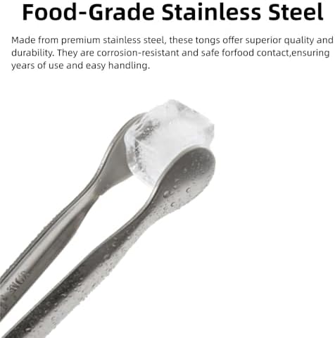Small Serving Tongs, Stainless Steel Mini Tongs - Image 4