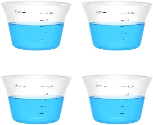 4 Pcs Silicone Laundry Measuring Cup 125ml Reusable Liquid Measuring Cup by Unknown