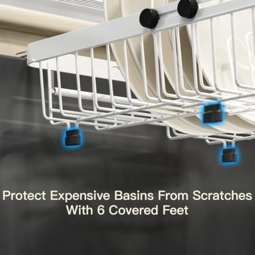 MAJALiS White Expandable Dish Drying Rack Over The Sink - Image 6