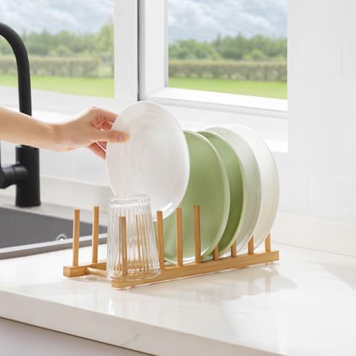 Bamboo Dish Drying Rack for Kitchen Counter & Cabinet - Image 7