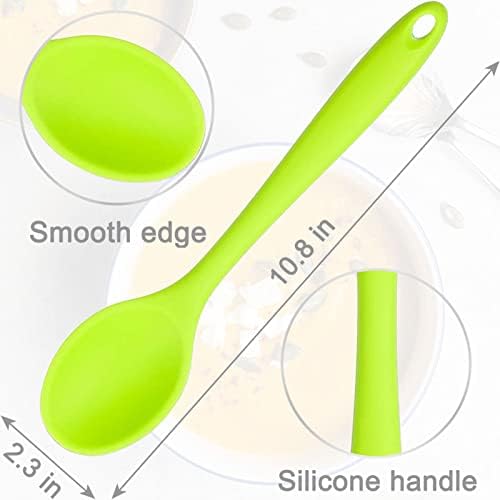 Beieverluck 12 Pack Large Silicone Cooking Spoons 10.8'' Heat Resistant Kitchen - Image 2